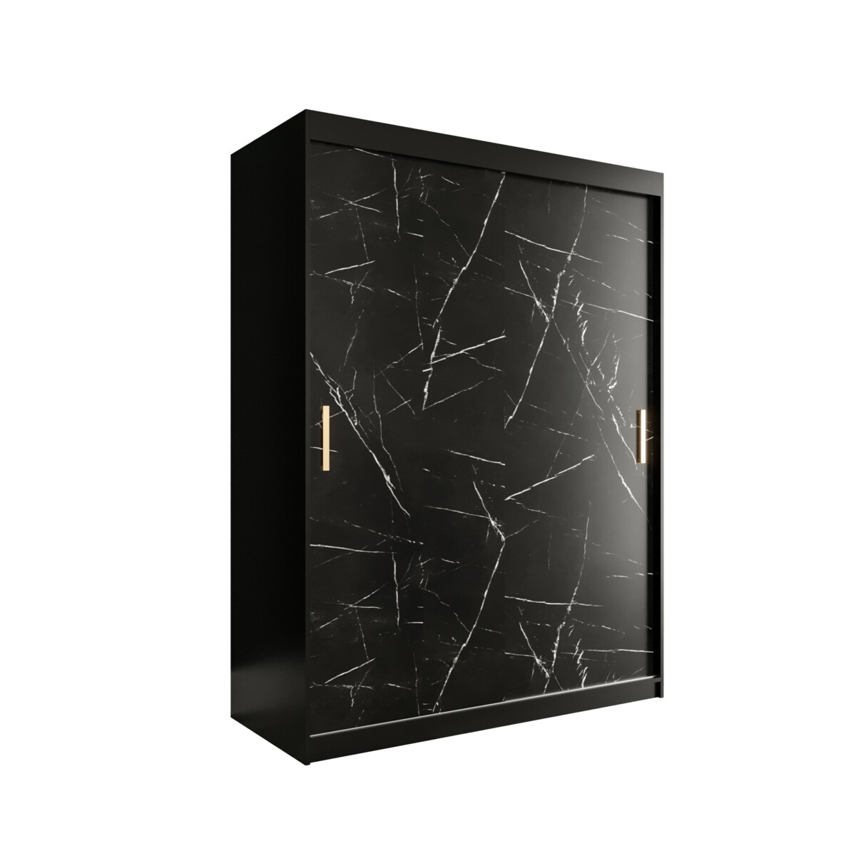 Szafa przesuwna Garderoba MARMUR T 150 gł. 62 czarny