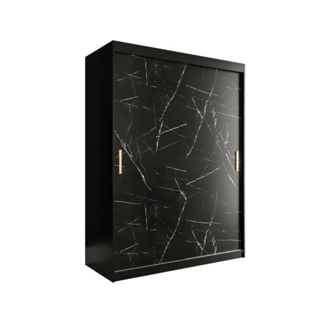 Szafa przesuwna Garderoba MARMUR T 150 gł. 62 czarny