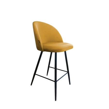 Hoker niski CLAUDINE VELVET musztardowy/curry