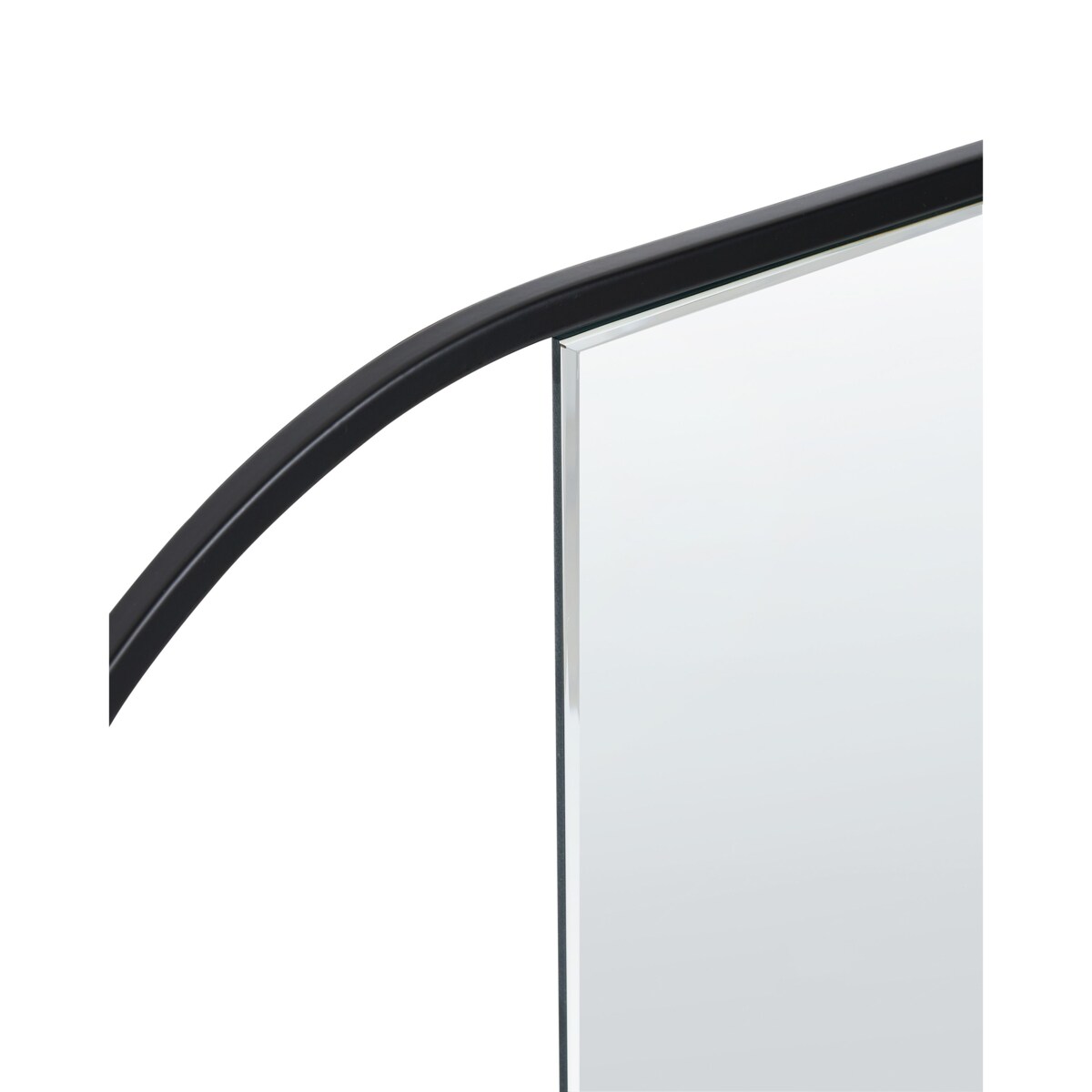 Metalowe lustro ścienne 40 x 120 cm czarne VALLERY