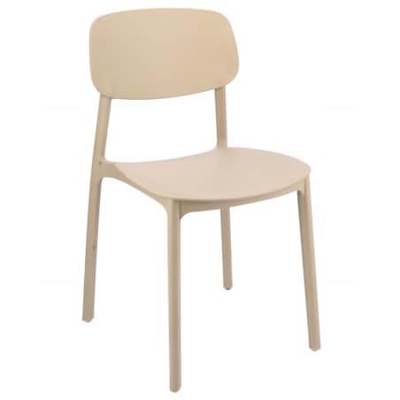 Krzesło ogrodowe plastikowe LARA beżowe