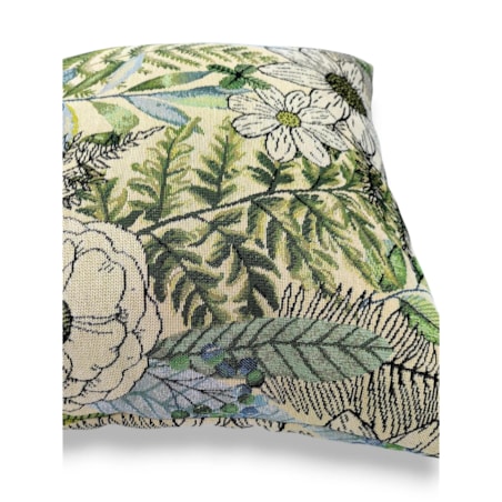 Żakardowa poduszka dekoracyjna Paprocie i Kwiaty 45x45 cm