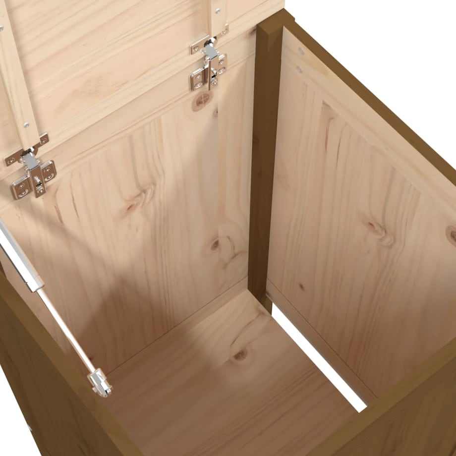 vidaXL Skrzynia na pranie, miodowy brąz, 44x44x76 cm, lita sosna