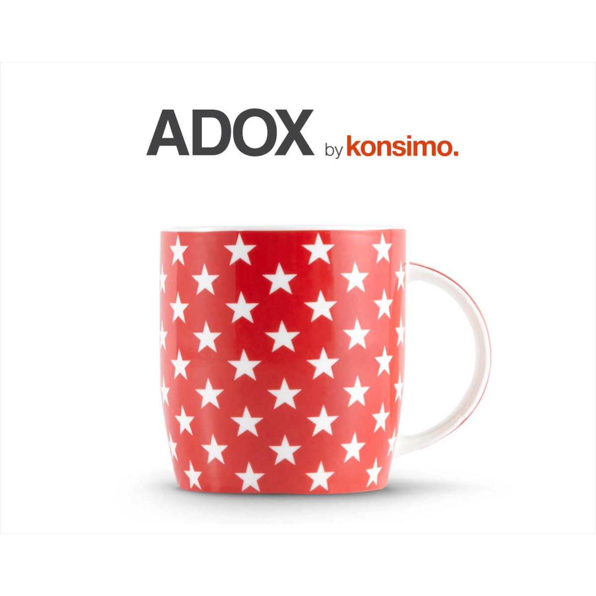 Konsimo ADOX Kubek, czerwony/biały