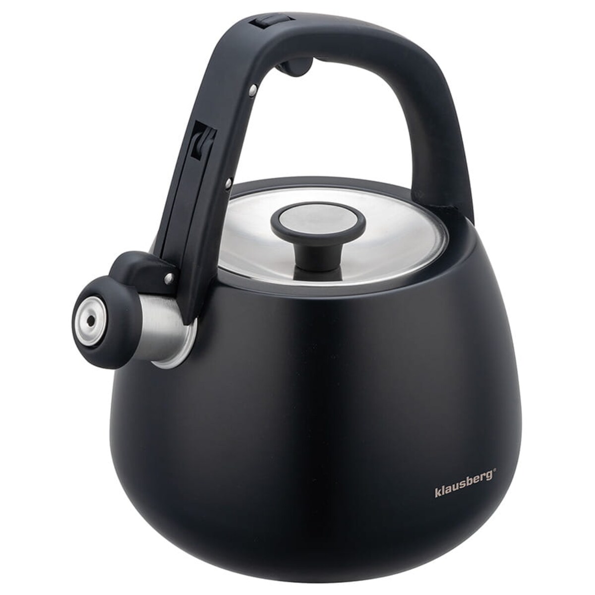 Czajnik stalowy na gaz 2.5L indukcja czarny matowy KLAUSBERG