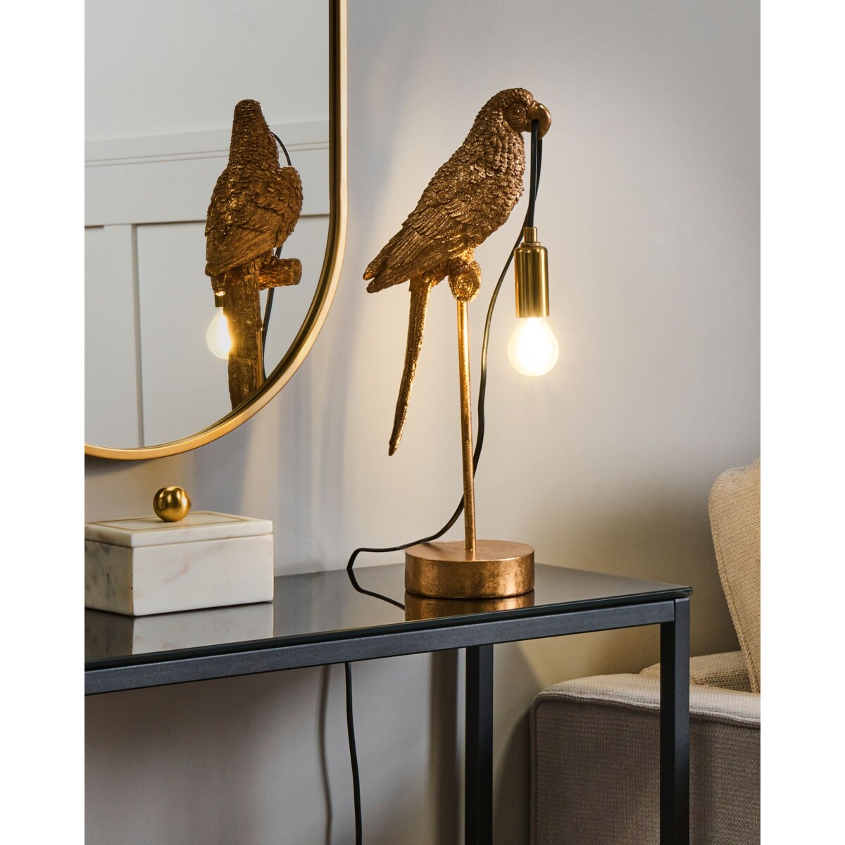 Lampa stołowa Papuga SINATRA Złoty