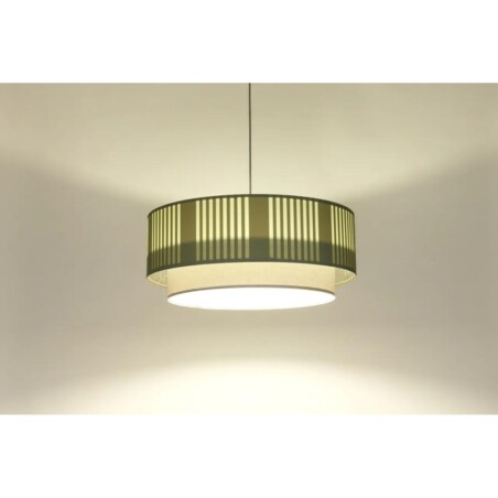 Lampa wisząca DUO LAMI LINE 70x28 zielona/kremowa