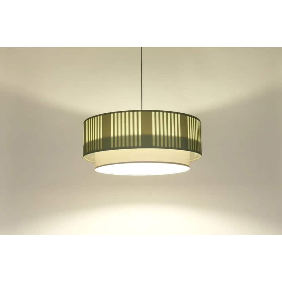Lampa wisząca DUO LAMI LINE 70x28 zielona/kremowa