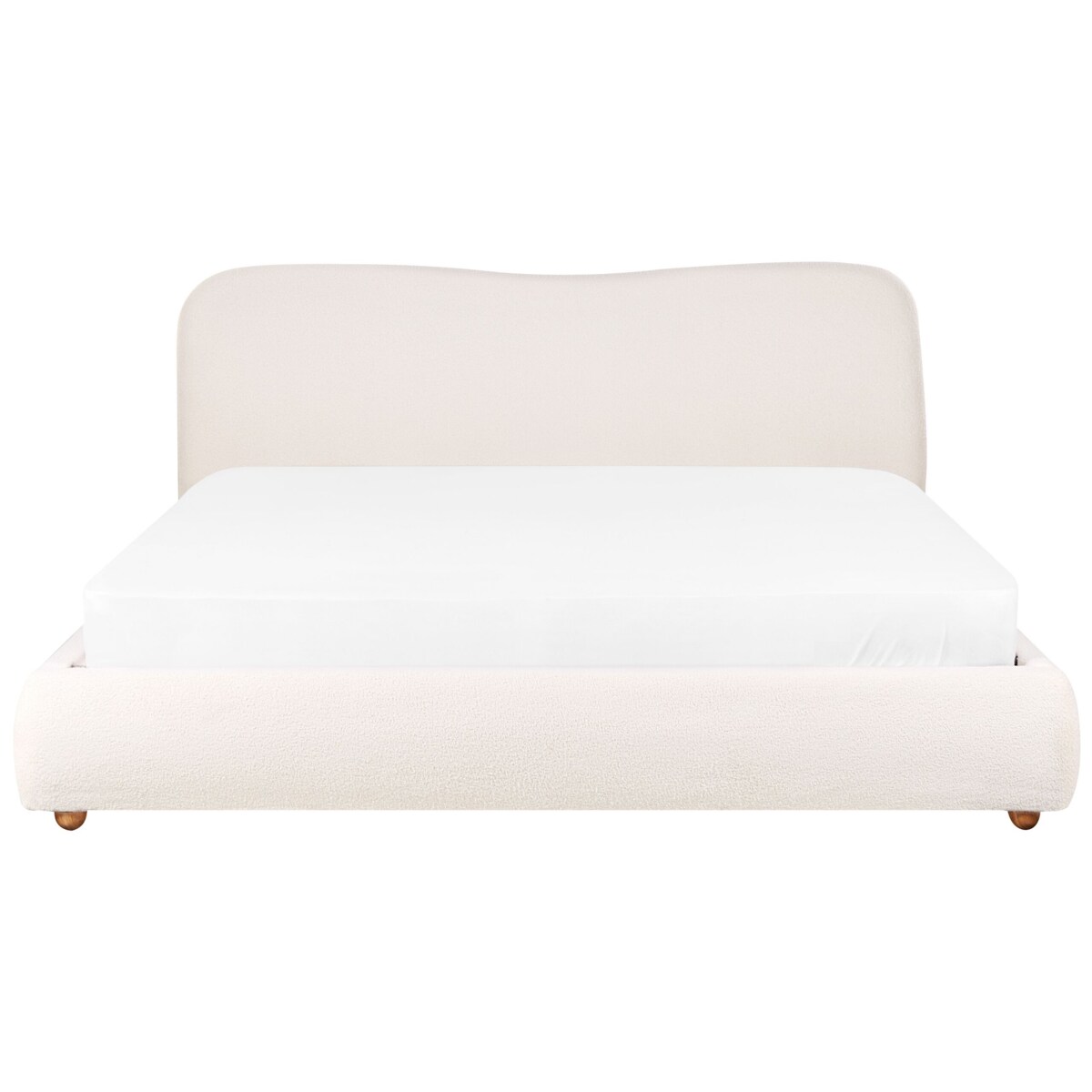 Łóżko z pojemnikiem Boucle BLAGNAC 180 x 200 cm Złamana biel