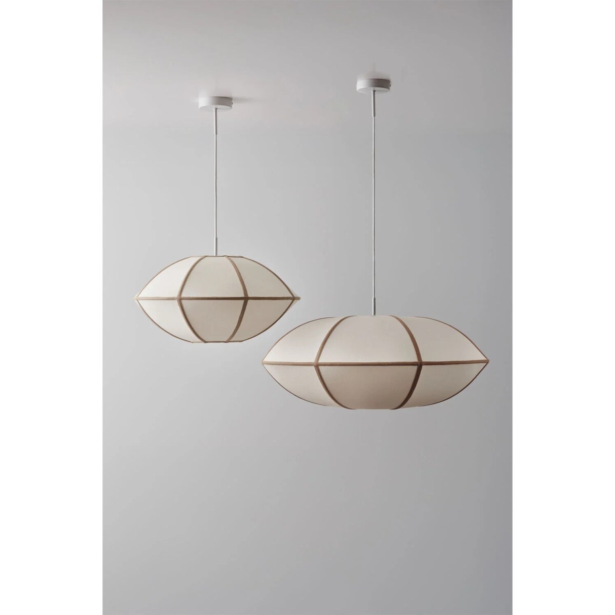 Komplet 2 lamp wiszących kremowo-beżowych Patraix