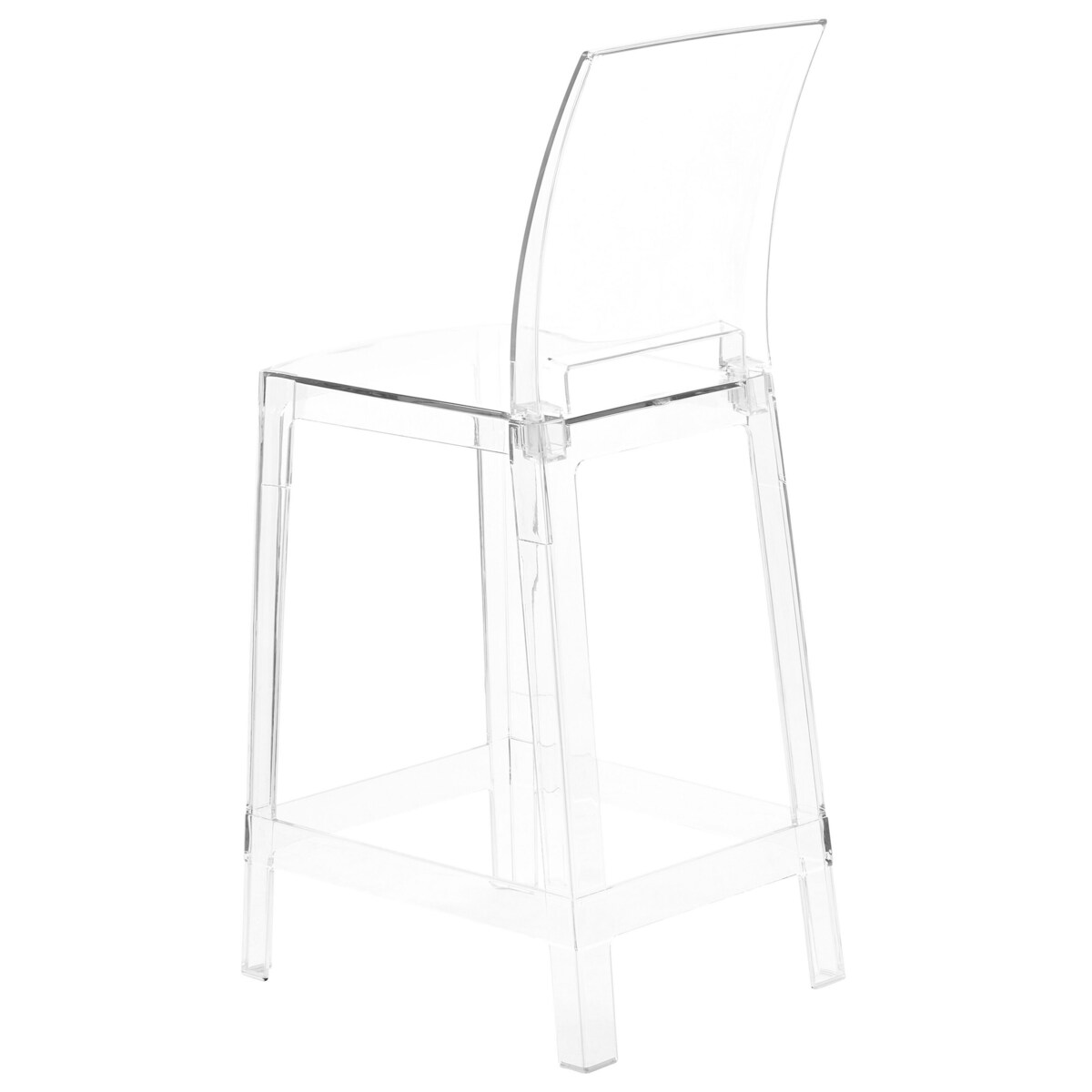 Zestaw 2 krzeseł barowych przezroczysty WELLINGTON