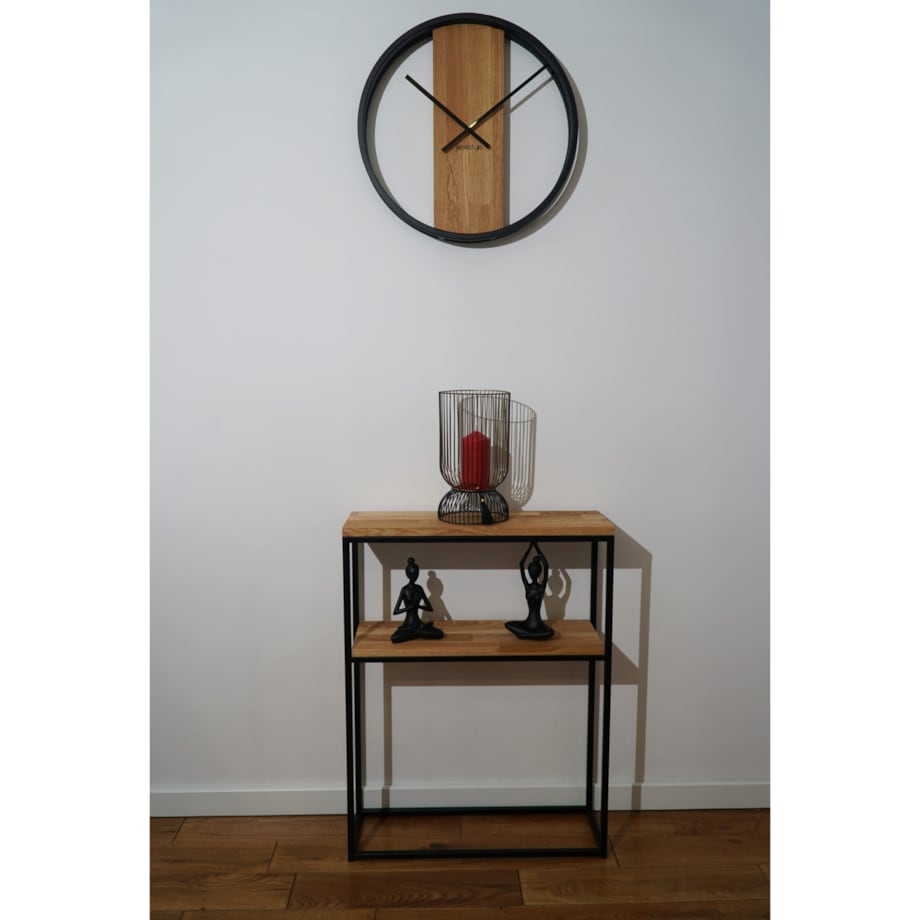 Konsola meblowa czarna 60x80x20cm podwójna