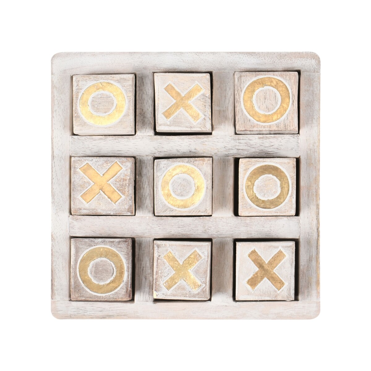 Gra w kółko i krzyżyk ASJUT Drewno mango Beżowy