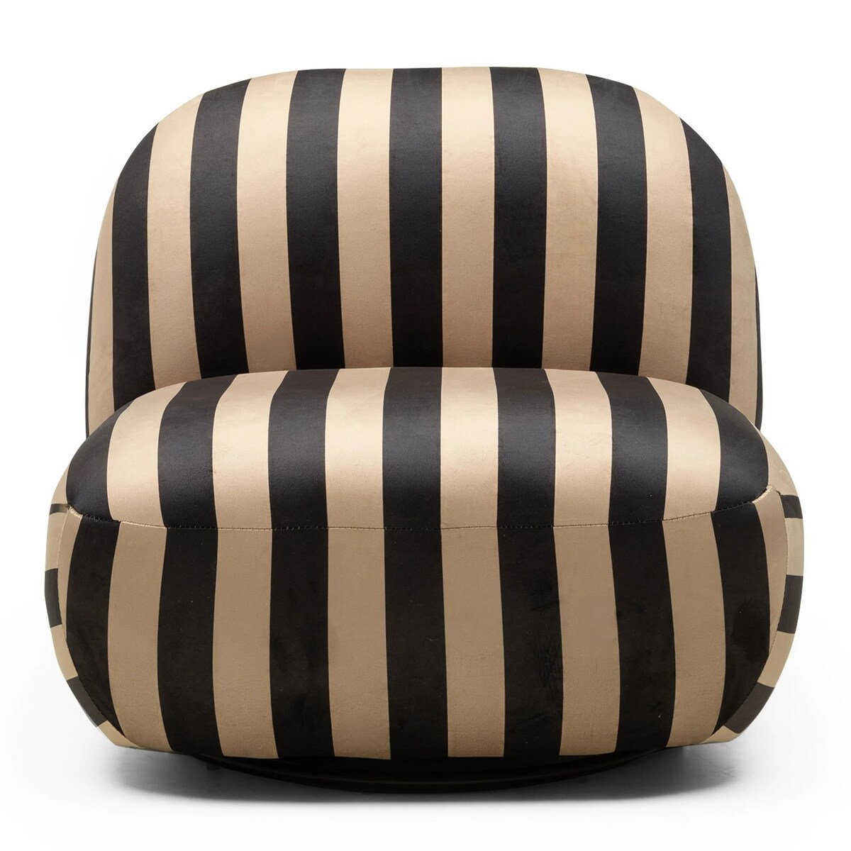 Fotel obrotowy 73x85x85 cm TENNO brązowo-czarne pasy