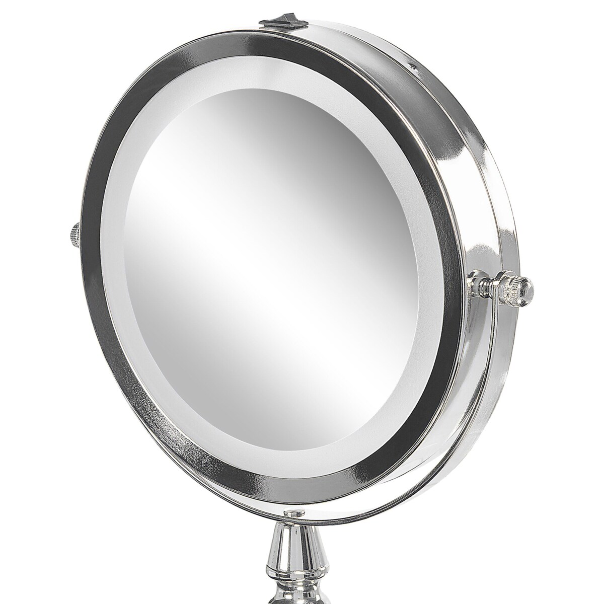 Lusterko kosmetyczne LED ø 18 cm srebrne MAURY