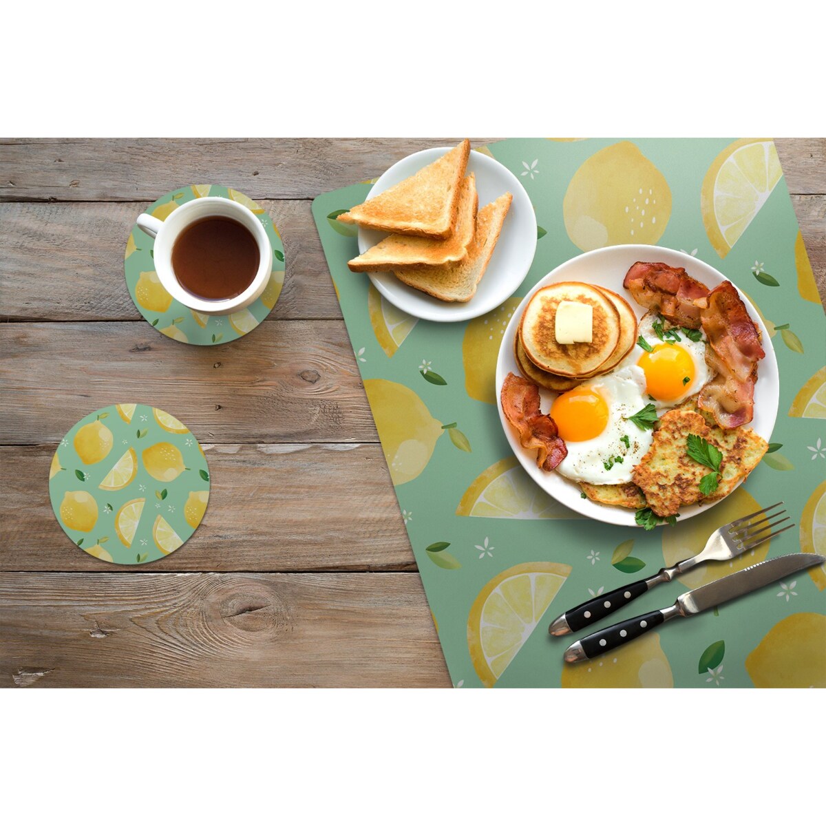 Komplet mat pod talerz Cytrynki, 6 szt. 45x30cm