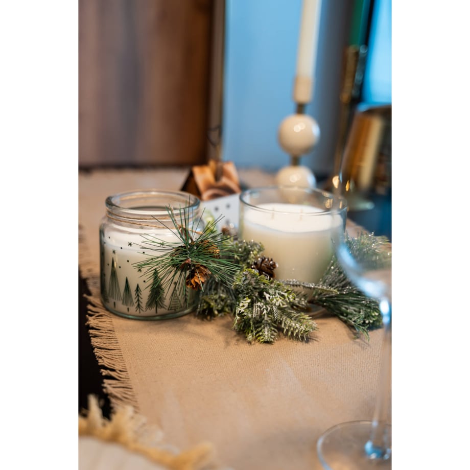 Świąteczna świeca ze stroikiem, 315 g