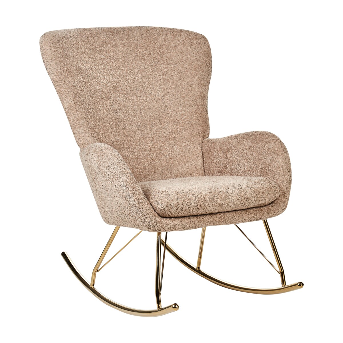 Fotel bujany boucle beżowy OULU