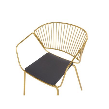 Zestaw 2 krzeseł do jadalni złoty RIGBY