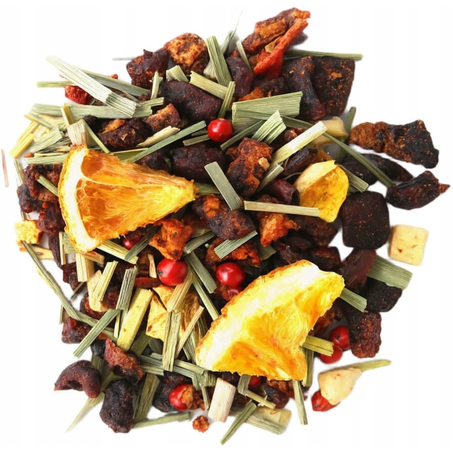 Sypana herbata owocowa CYTRUSOWA GRUSZKA hibiskus 180g napar premium super