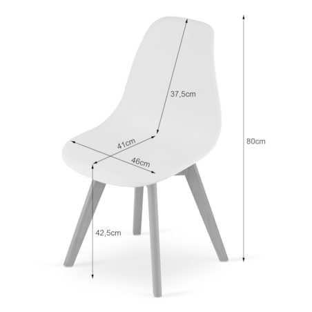 Krzesło Do Jadalni Kuchni Salonu Kito - Szare X 4