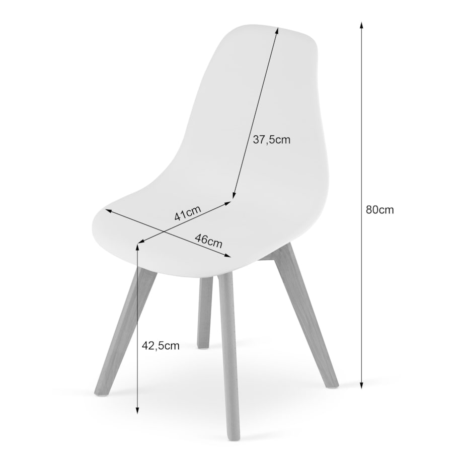 Krzesło Do Jadalni Kuchni Salonu Kito - Szare X 4