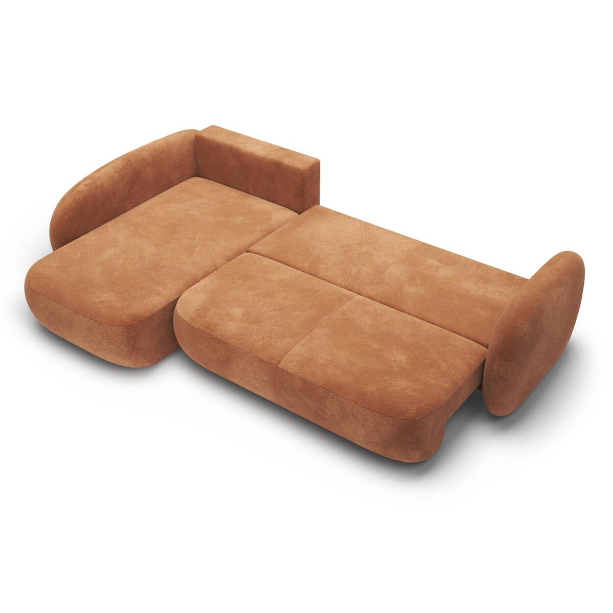 Nowoczesny Narożnik rozkładany OLIVIO II, lewy, pomarańczowy