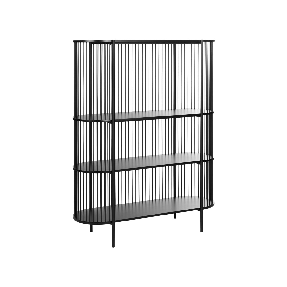 Regał 3 półki BIRSON 151 cm Czarny