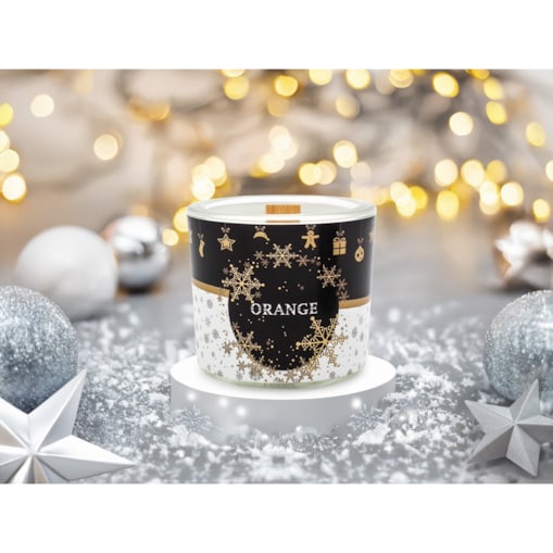 Świeca Zapachowa Sojowa No11 /Drewniany Knot/40h/ Pomarańcza 200g