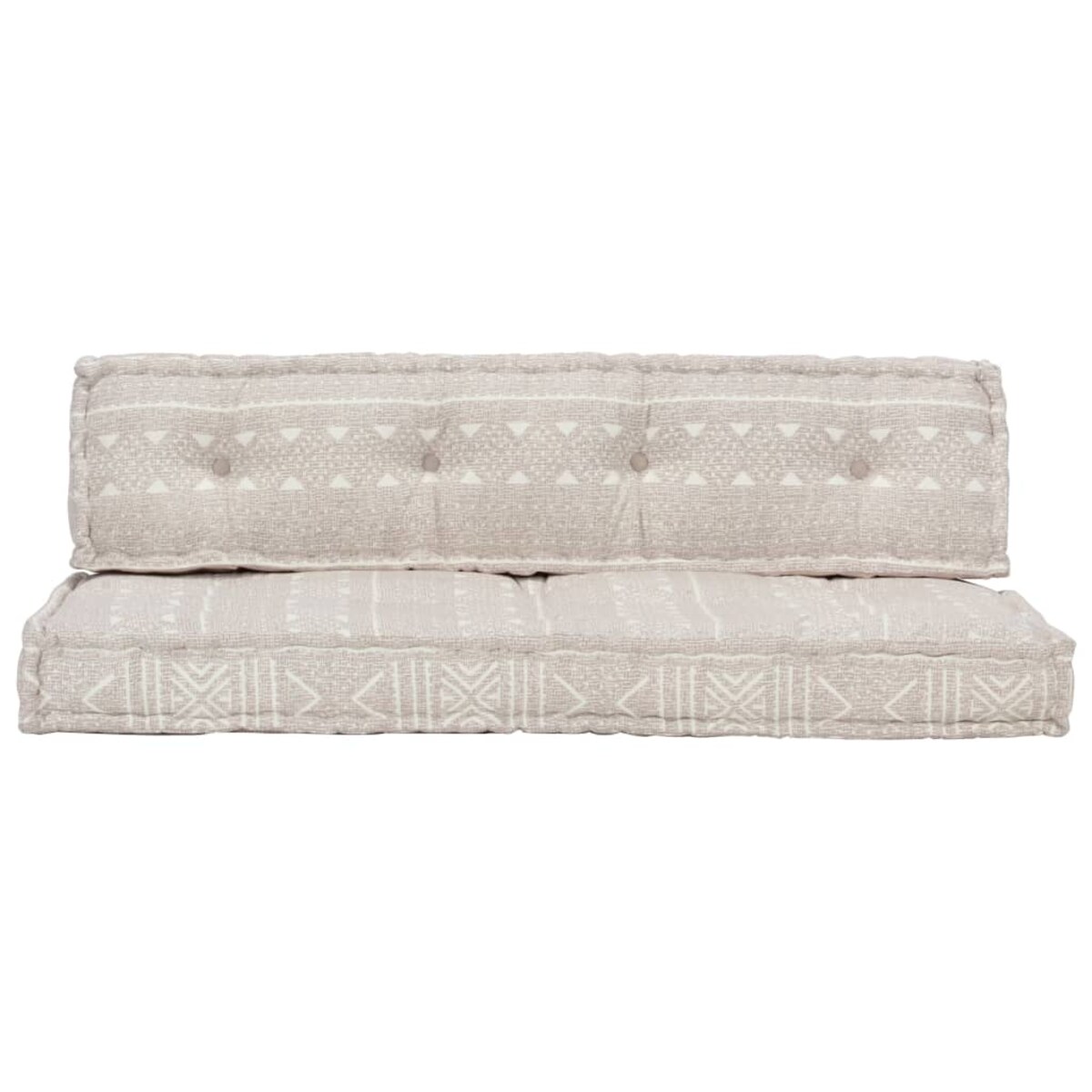 vidaXL Poduszki na sofę z palet, tkanina, jasnobrązowy patchwork