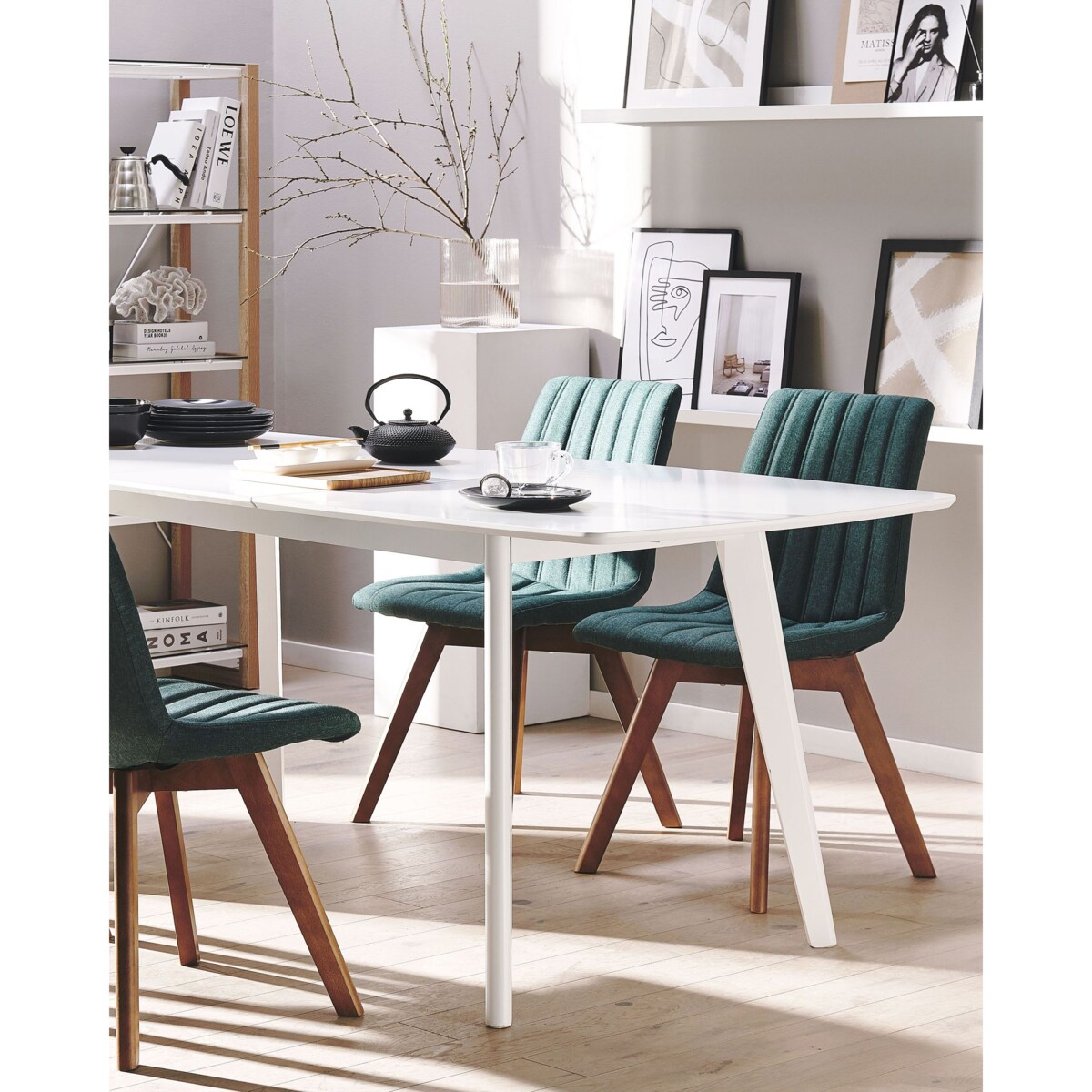 Zestaw 2 krzeseł do jadalni CALGARY Ciemnozielony