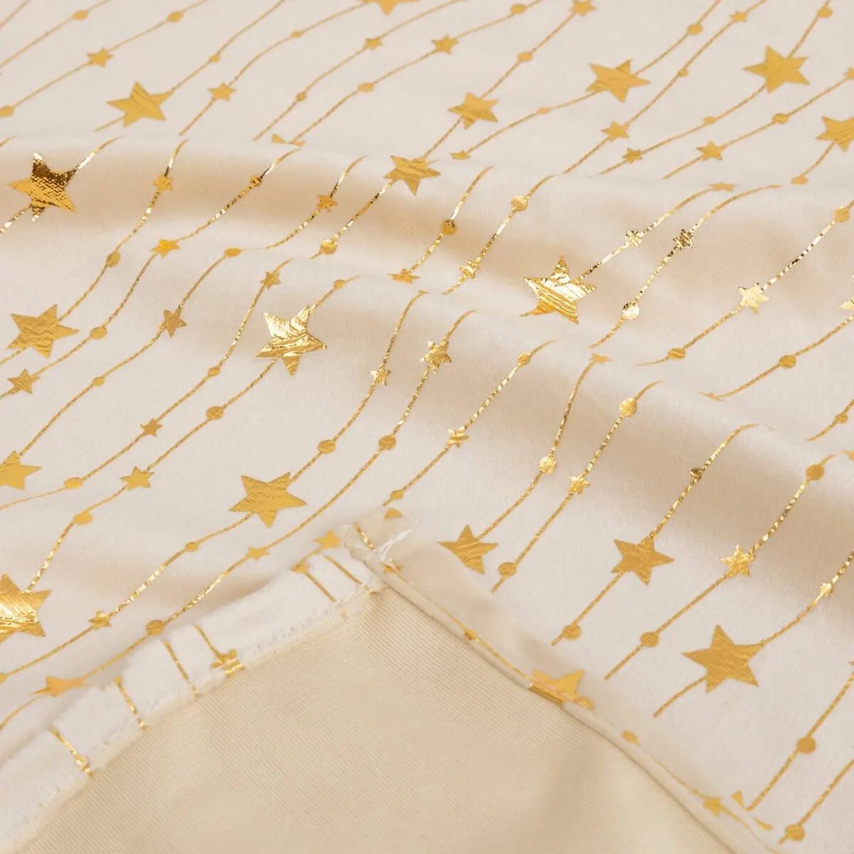 Obrus świąteczny, aksamitny, beżowy 140x360 cm