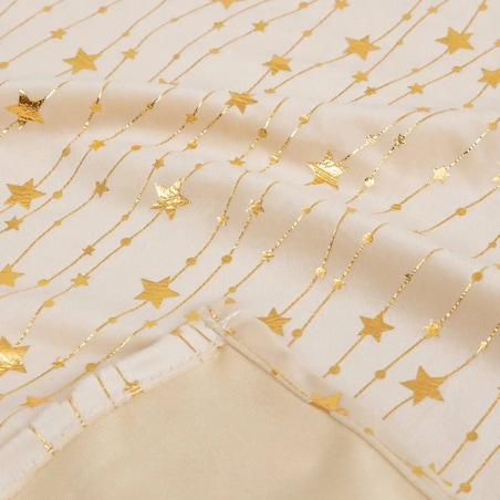 Obrus świąteczny, aksamitny, beżowy 140x360 cm