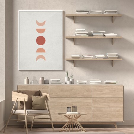 plakat geometric moon 3 21x30 cm
