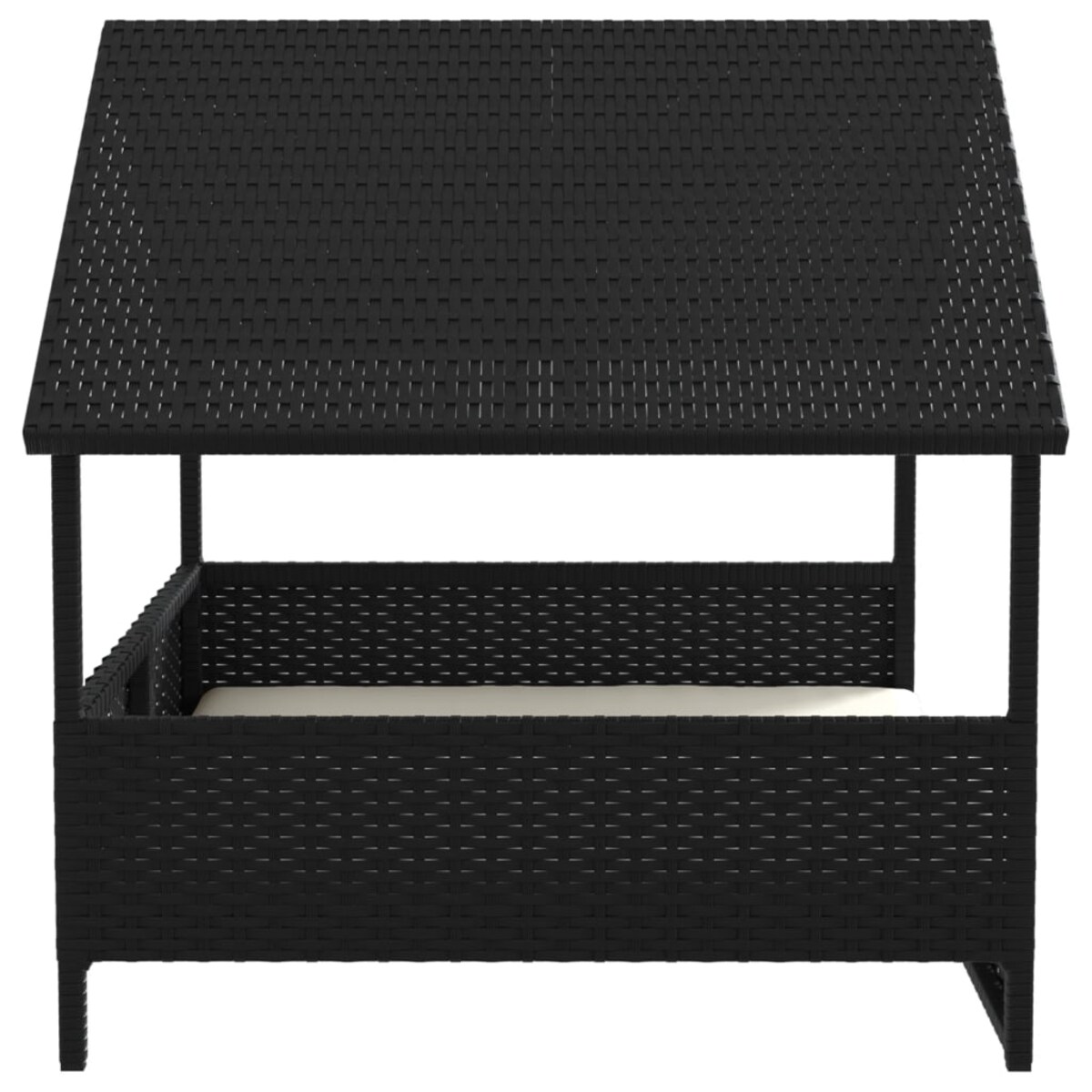 vidaXL Legowisko dla psa, z poduszką, rattan PE