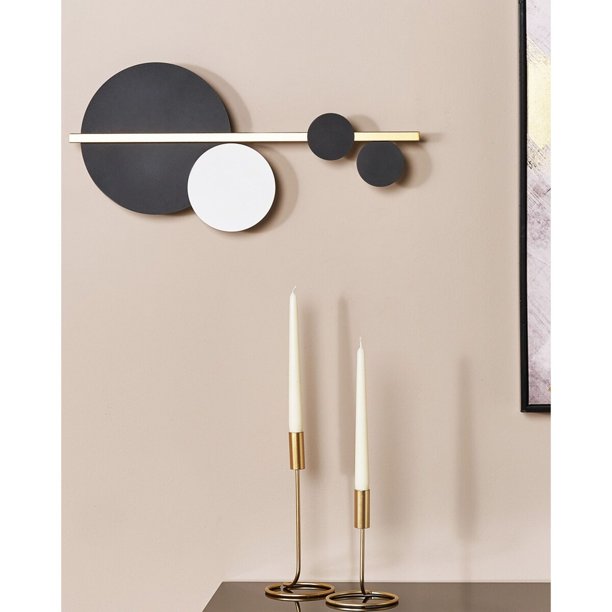 Lampa ścienna LED metalowa czarna ze złotym PARITA