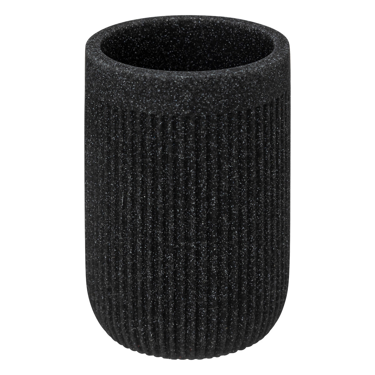 Pojemnik na szczoteczki do zębów, ONYX, łupek, Ø 7 cm, kolor czarny, tworzywo sztuczne