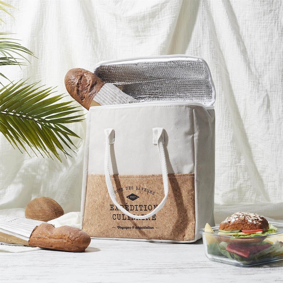 TORBA NA LUNCH Refreshing Cork 8L beżowa termoizolacyjna