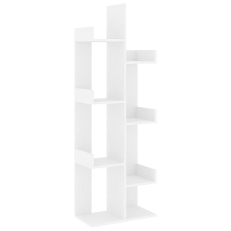 vidaXL Regał na książki, biały 48x25,5x140 cm, materiał drewnopochodny