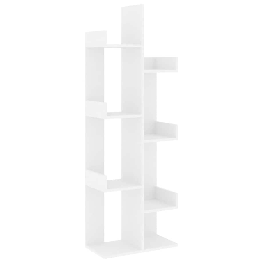 vidaXL Regał na książki, biały 48x25,5x140 cm, materiał drewnopochodny
