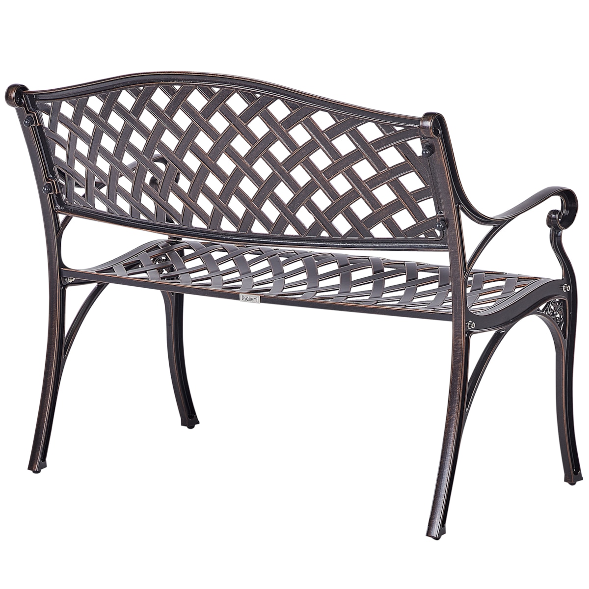 Ławka ogrodowa STAGGIA 104 cm Metal Brązowy
