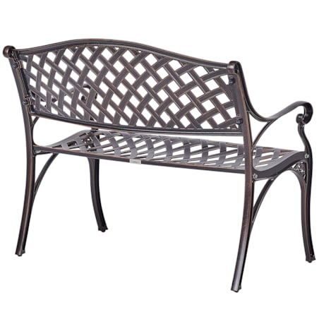 Ławka ogrodowa STAGGIA 104 cm Metal Brązowy