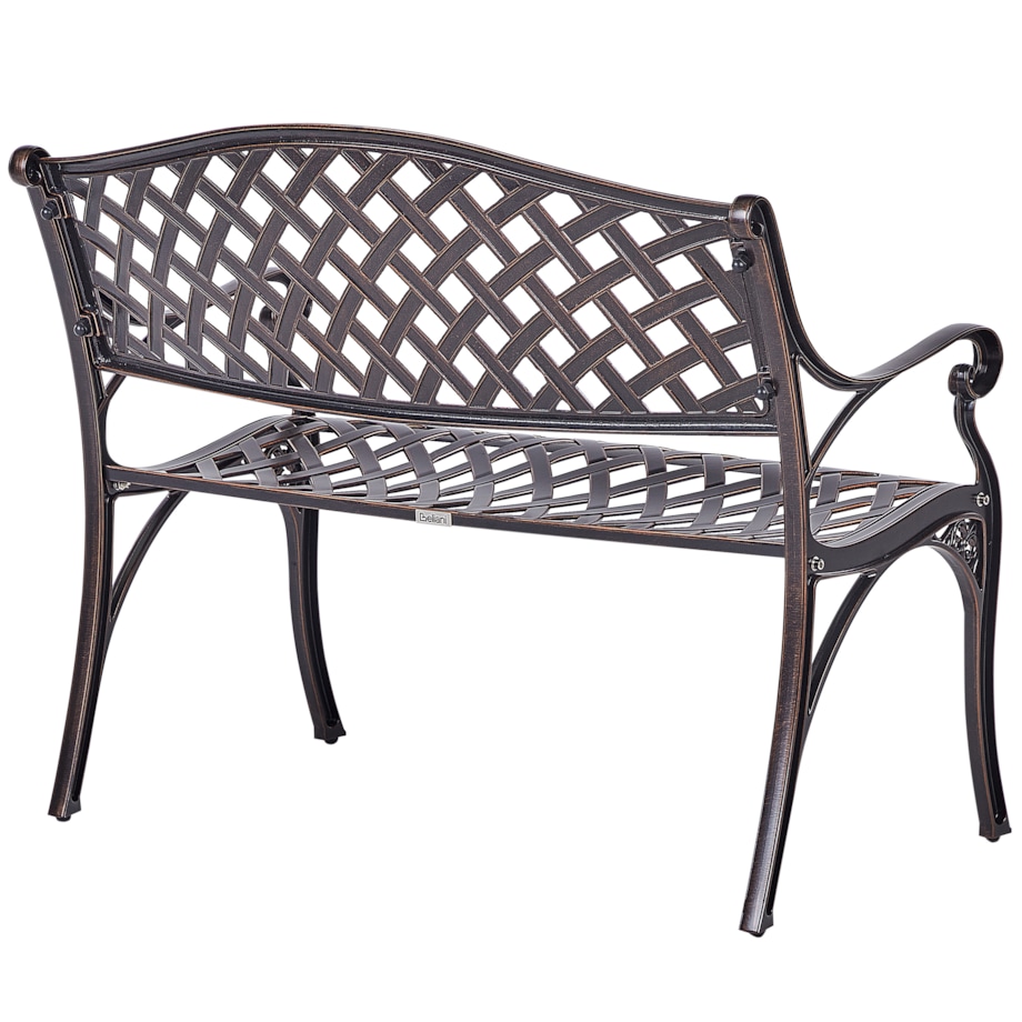 Ławka ogrodowa STAGGIA 104 cm Metal Brązowy