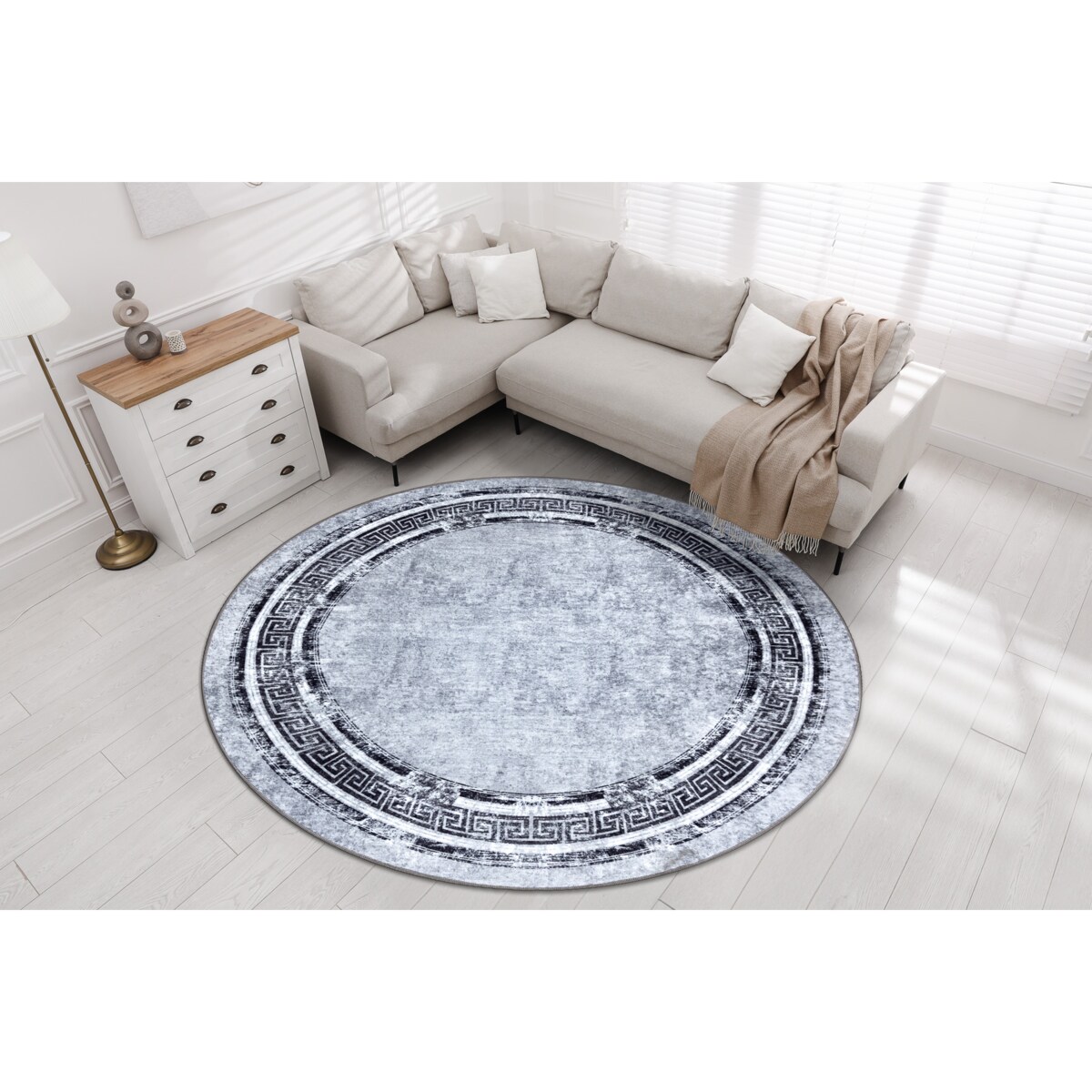 Dywan do prania MIRO 51254.802 koło Marmur, koło 120 cm