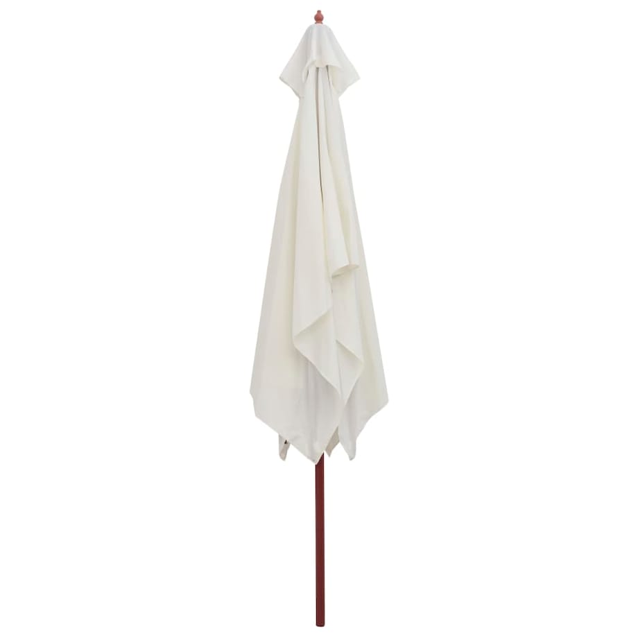 vidaXL Parasol ogrodowy, 200x300 cm, drewniany, kremowy
