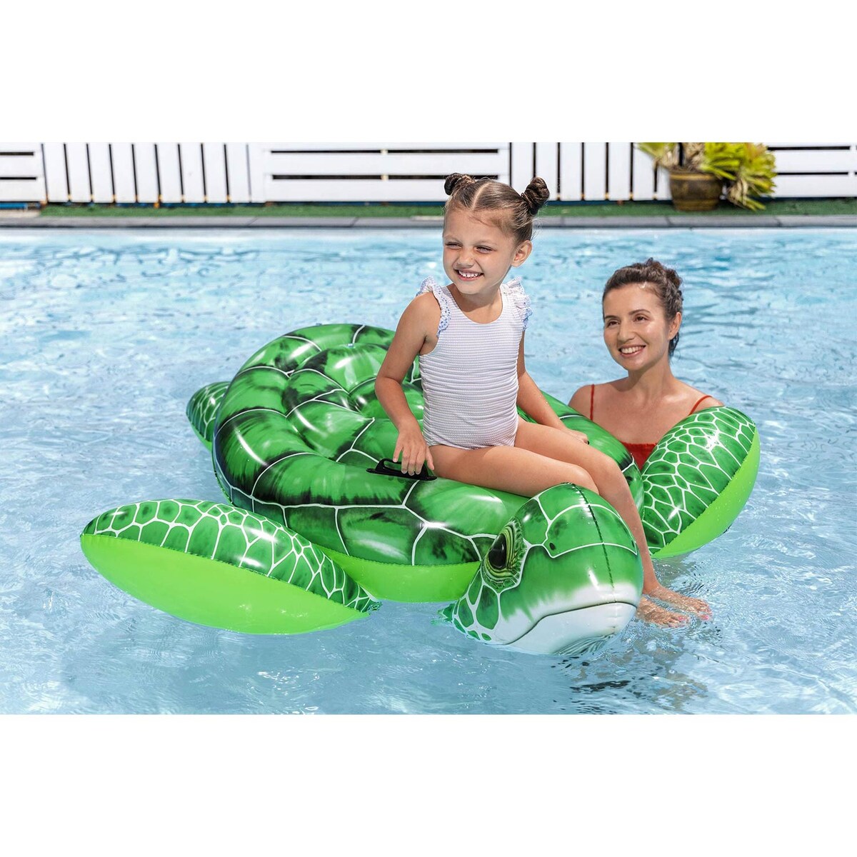 Dmuchany materac do pływania Bestway 41524 dla dzieci żółw wodny 150x145 cm