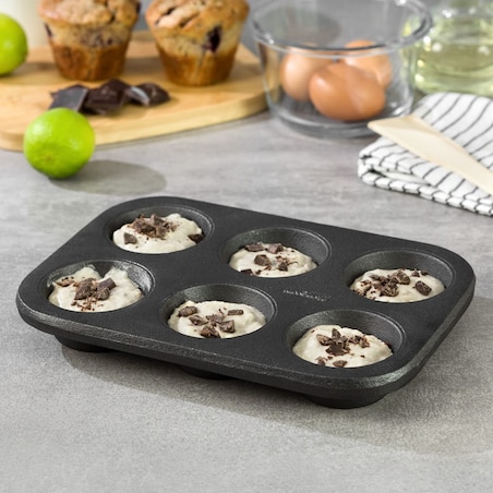 Forma żeliwna do muffinów babeczek 6 sztuk KINGHOFF
