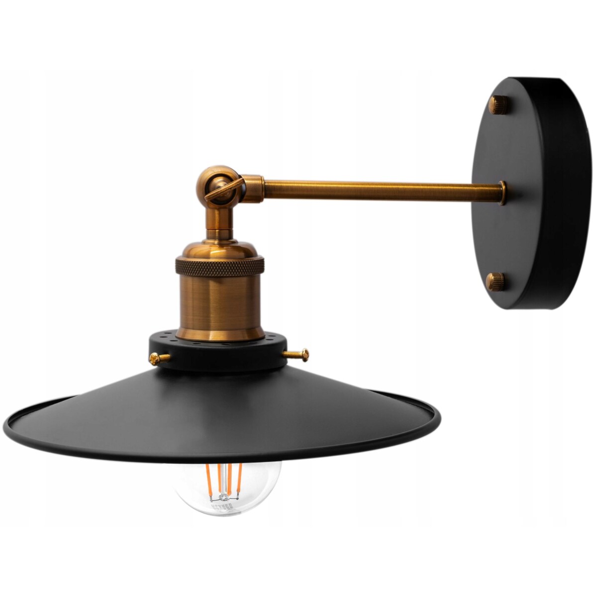 Lampa Ścienna Kinkiet Porto Loft Czarna Sufitowa