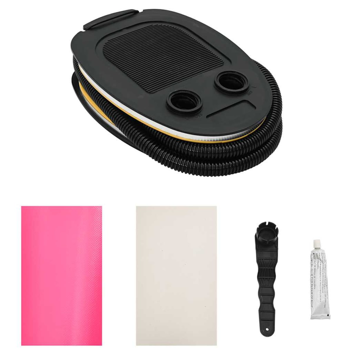 vidaXL Dmuchany wałek gimnastyczny z pompką, 120x90 cm, PVC, różowy