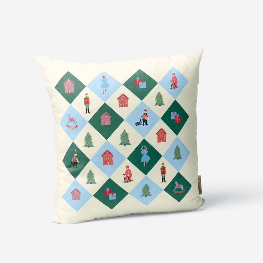 Poduszka świąteczna - Retro święta 45x45 cm